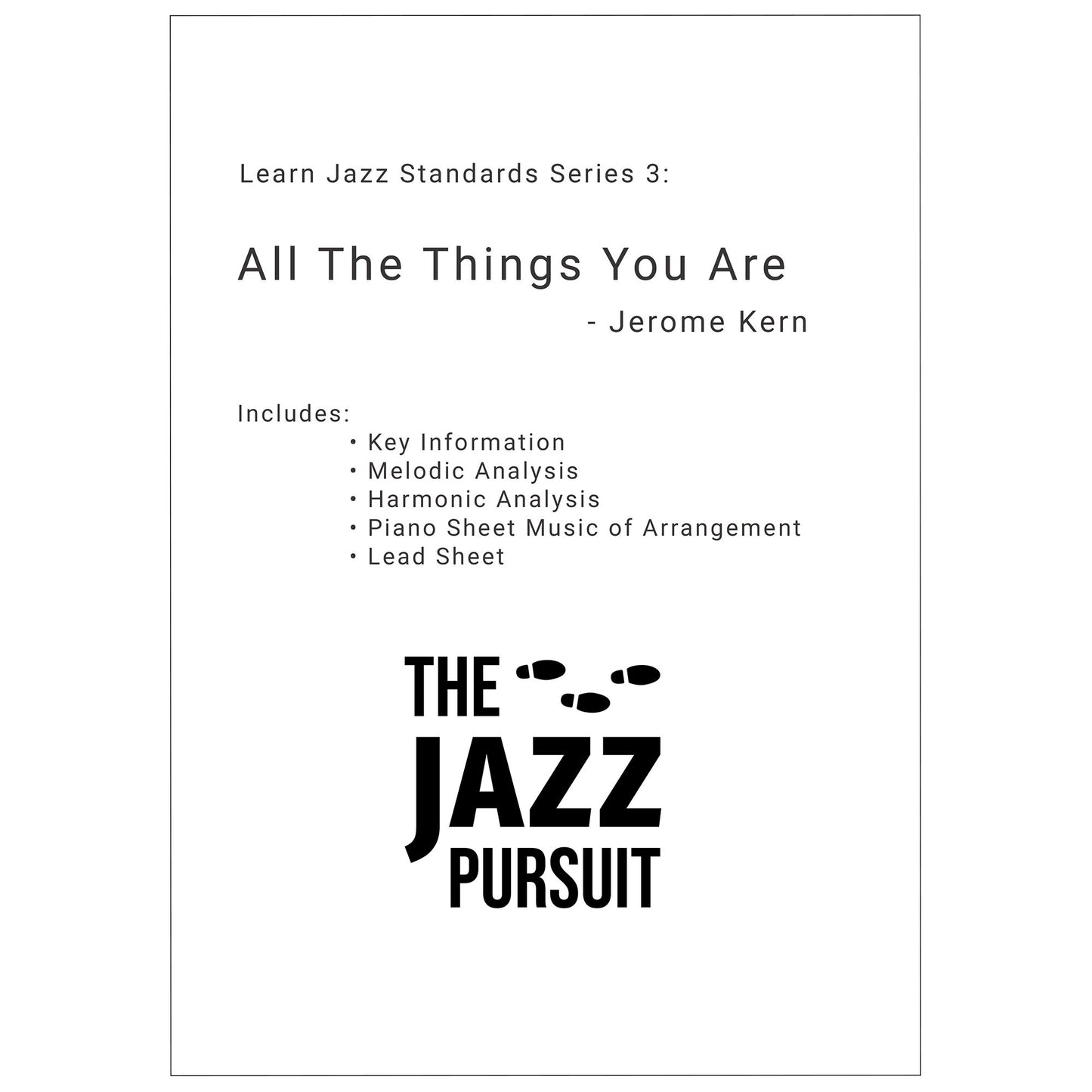 All The Things You Are PDF Handout