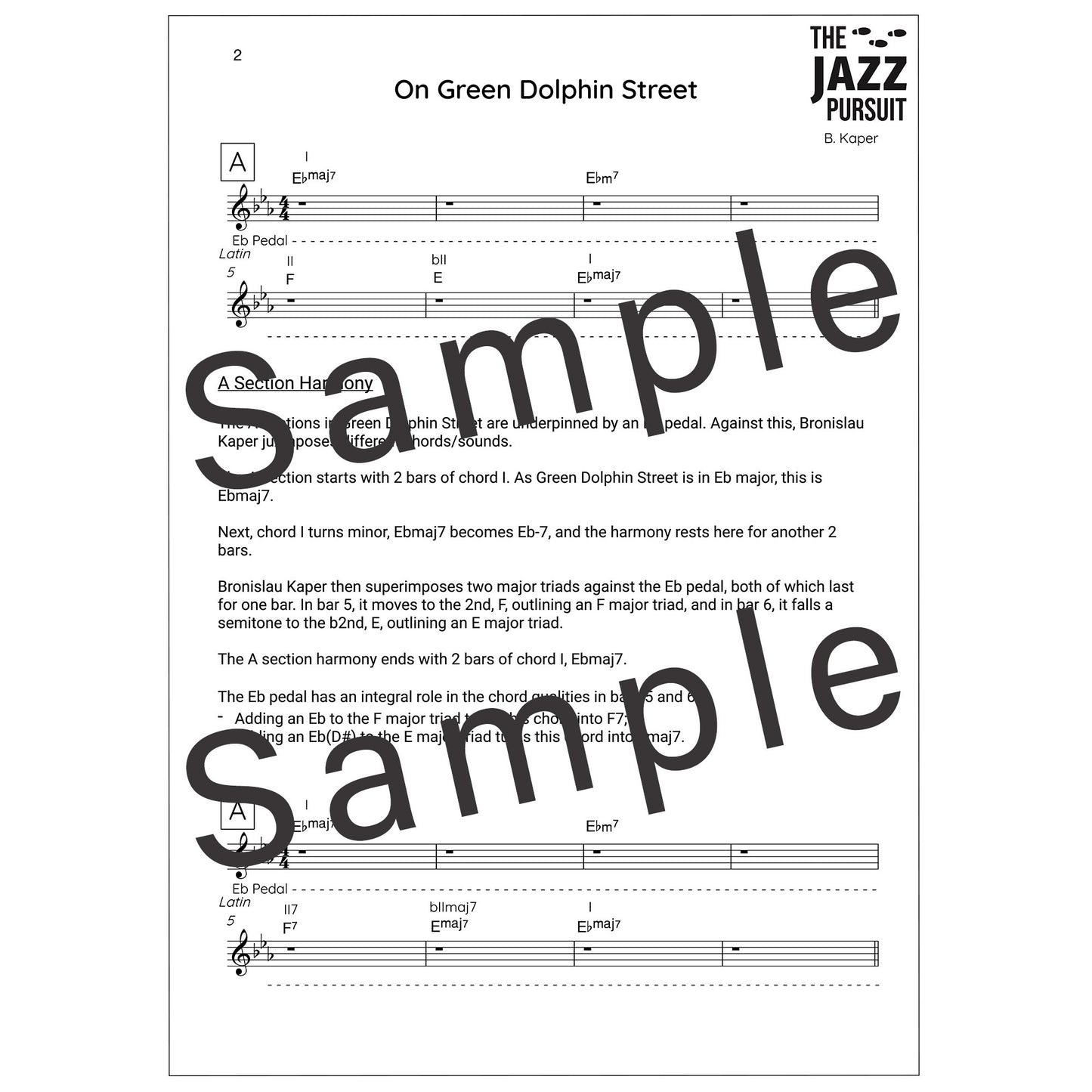 On Green Dolphin Street PDF Handout