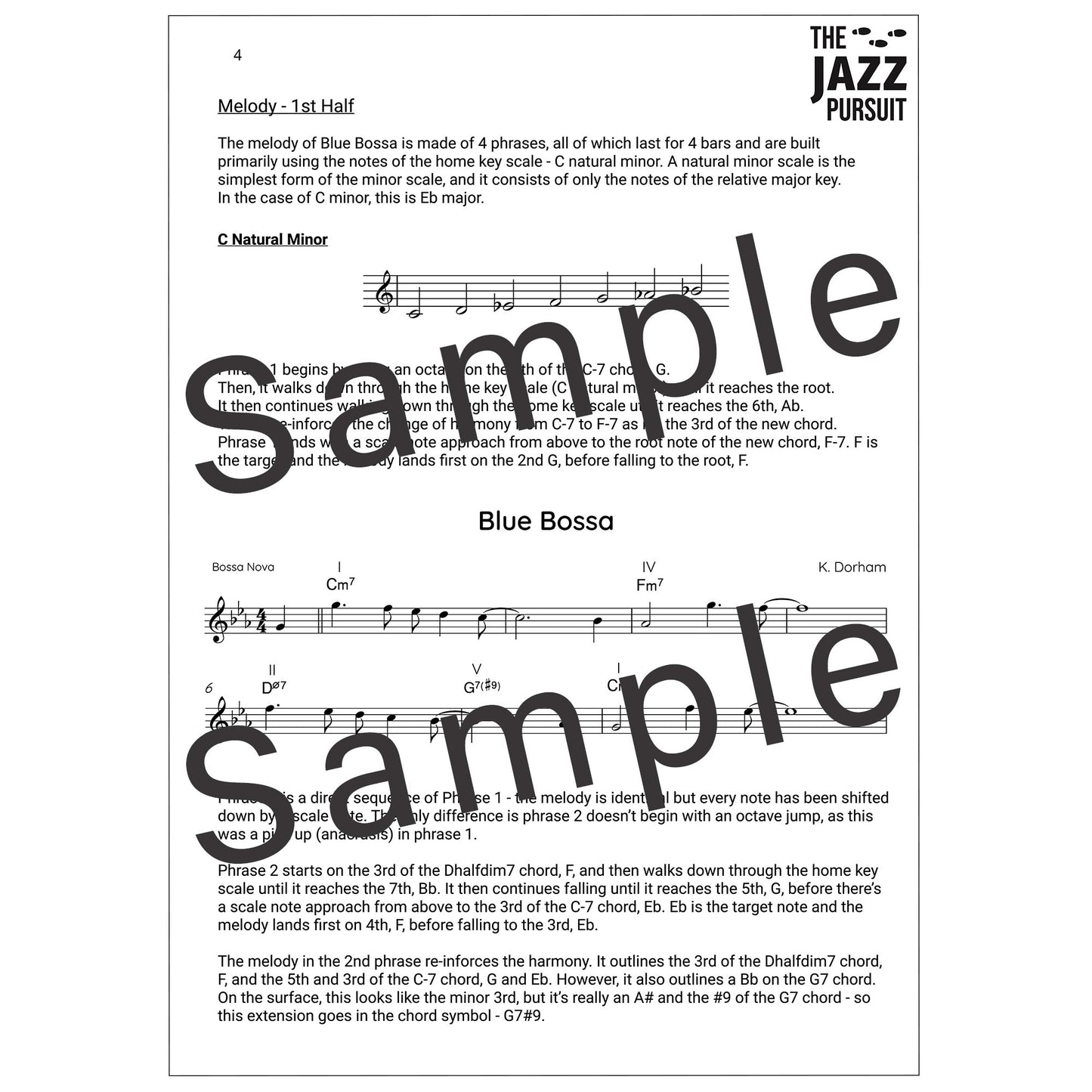 Blue Bossa PDF Handout