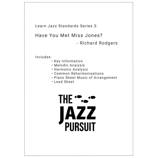 Have You Met Miss Jones PDF Handout