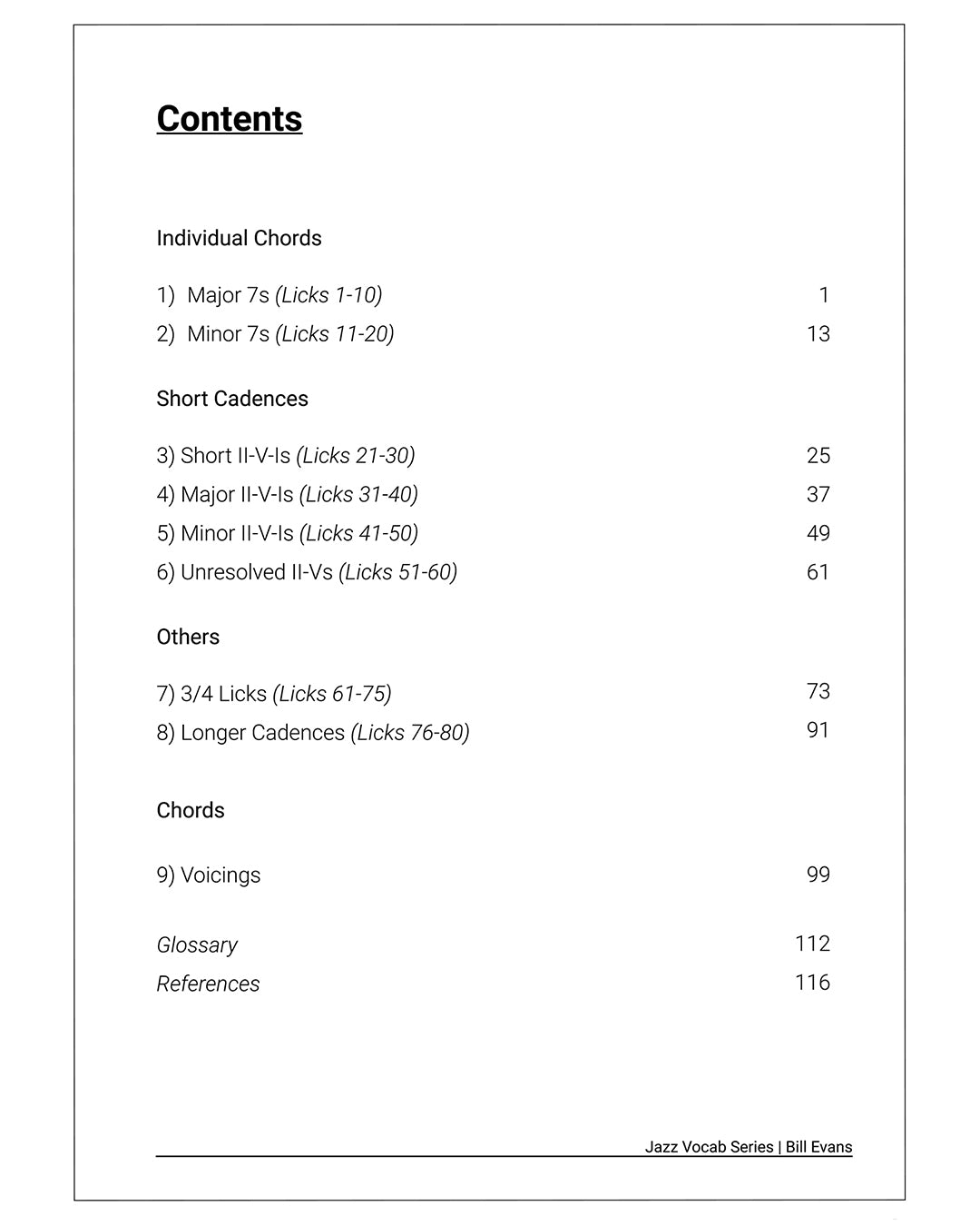 Jazz Vocab Book: Bill Evans (80 licks/100+ voicings) [Physical]