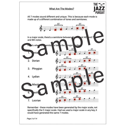 The Major Modes PDF Handout