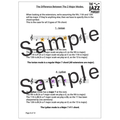 The Major Modes PDF Handout